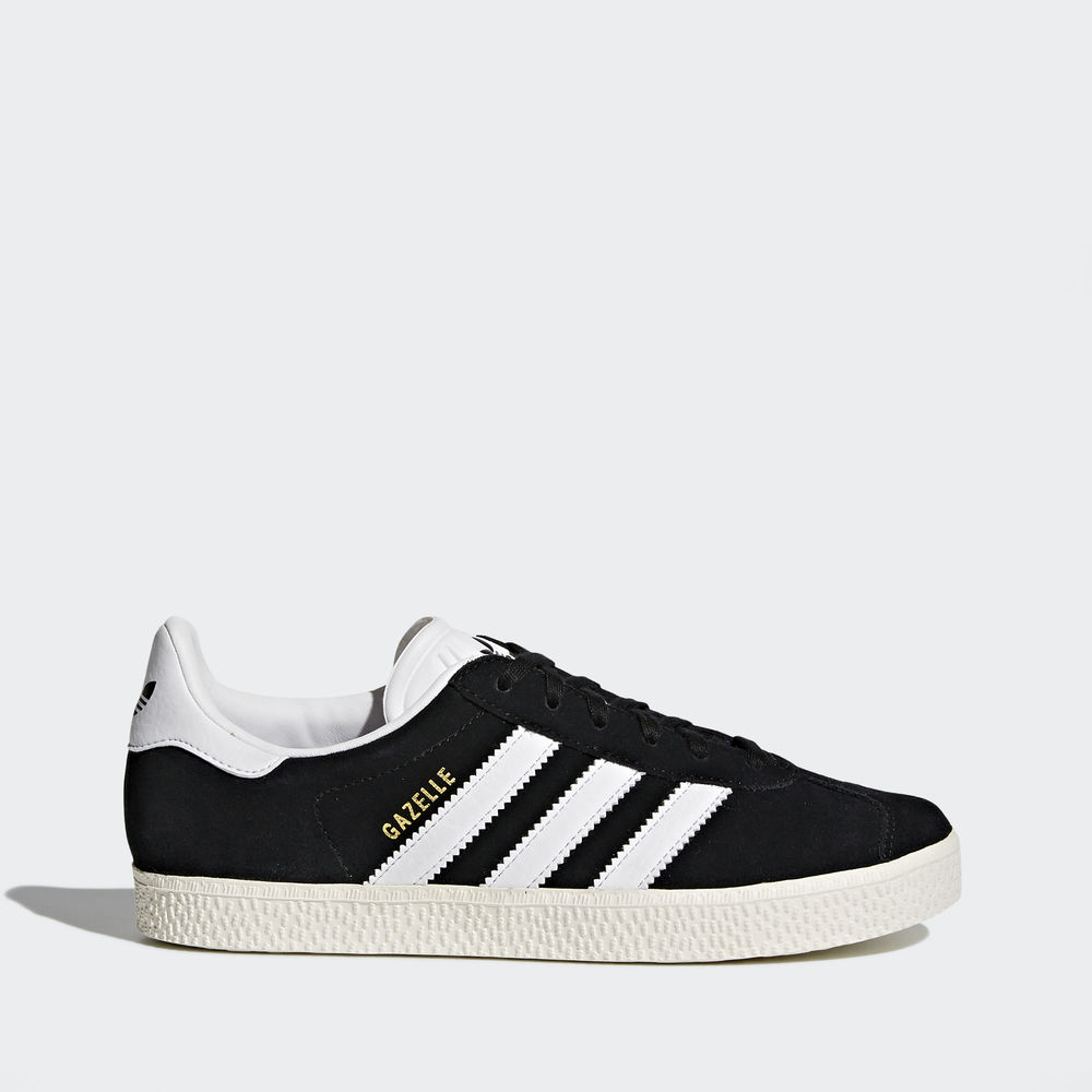 Adidas Gazelle - Originals για αγορια - Μαυρα/Ασπρα/Χρυσο Χρωμα Μεταλλικός,Μέγεθος: EU 27 – 39 1/3 (